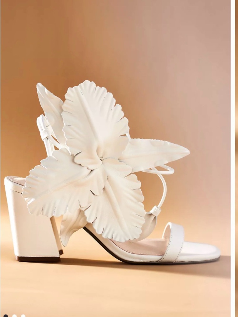CECILIA NEW YORK Cream Floral Lace-Up Sandals